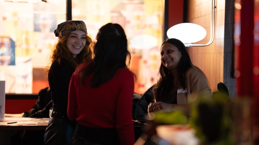 Attendees at the event